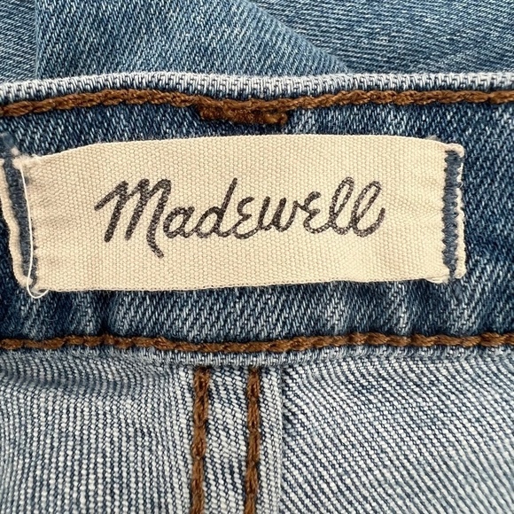 Madewell Wide-Leg Button Fly Rough Hem Crop Jeans Size 23 Women’s - Picture 2 of 9